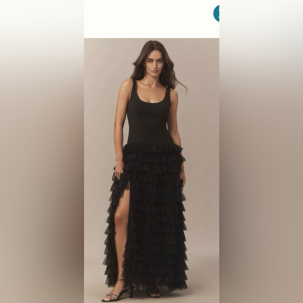 Hutch Black Tiered Ruffle Maxi Dress